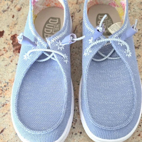 Hey Dude Blue Sparkle Slip-Ons NWOT - Picture 3 of 5
